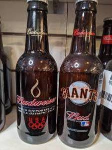 lot 264 image: Budweiser Beer Bottles- USA Olympics and Giants