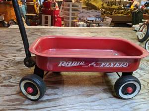 lot 278 image: Mini Radio Flyer Metal Wagon