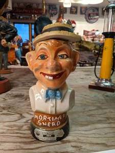 lot 283 image: Vintage Mortimer Snerd Collectible Porcelain Whiskey Decanter