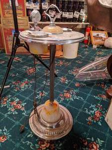 lot 295 image: Vintage Mico Ashtray Stand with Marble Accents