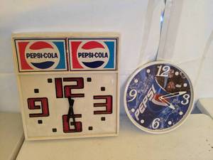 lot 157 image: 2 Pepsi Cola Clocks