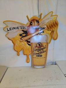 lot 163 image: Large Leiniezzz Leinenkugels Honey Weiss Metal Sign