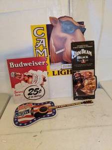 lot 174 image: Assorted Smokin and Drinkin Metal Signs
