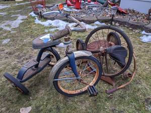 lot 576 image: Two Vintage Tricycles