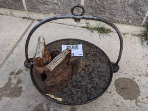 lot 585 image: Pair of Pre-Historic Irons With Antique Heating Element