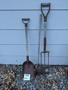 lot 599 image: Antique Garden Implements