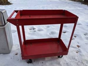 lot 235 image: Two Shelf Metal Cart