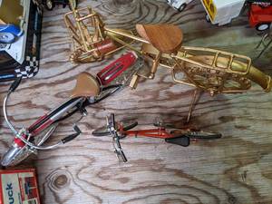 lot 638 image: Three Die Cast Replica Bicycles