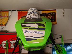 lot 255 image: Michelob Golden Light Snowmobile Wall Advertisement