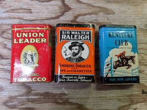 lot 602 image: Three Antique Tobacco Tins