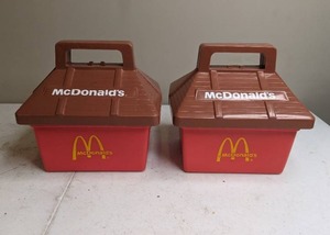 lot 320 image: Pair of Vintage McDonalds Happy Meal Plastic Lunchboxes