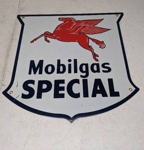 lot 349 image: 12 x 12 Mobilgas Special Metal Sign