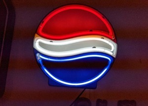 lot 361 image: Pepsi Logo Neon Sign