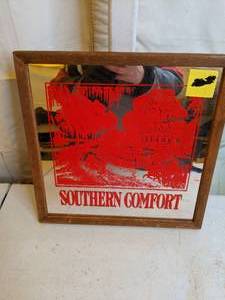 lot 431 image: Southern Comfort Mirrored Advertisement