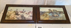 lot 433 image: Pair of Framed Old West Prints