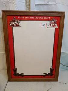 lot 434 image: Customizable Framed Blatz Advertising Sign