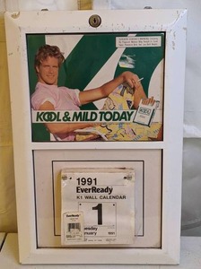 lot 442 image: 1991 January Calendar with Kool Cigarette Ad
