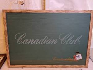 lot 701 image: Canadian Club Whiskey Framed Sign