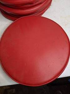 lot 719 image: Ten Red Stool Cushions