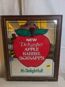 lot 749 image: Apple Barrel Schnapps Mirror (Dimensions missing)