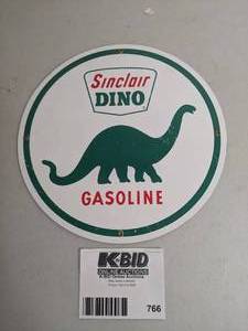 lot 766 image: Sinclair Dino Gasoline Metal Sign