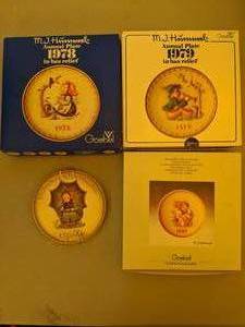 lot 903 image: Four Hummel Plates - Three in Original Box