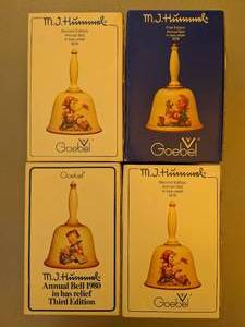 lot 904 image: Four Hummel Annual Bells in Original Boxes - 1978, 1979 (2), 1980
