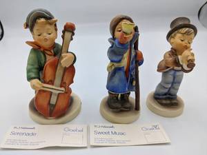 lot 905 image: Three Hummel Figurines - Serenade and Sweet Music