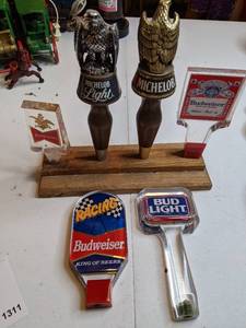 lot 1311 image: Assortment of Beer Tap Handles- Bud Lite, Budweiser, Etc..