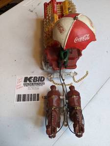 lot 1324 image: Vintage Cast-Iron Coca-Cola Horse-Drawn Wagon