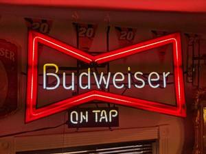 lot 396 image: Budweiser Neon Advertising Sign