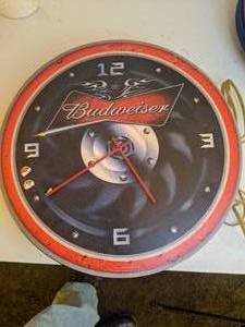 lot 794 image: Budweiser Wall Clock - As Is