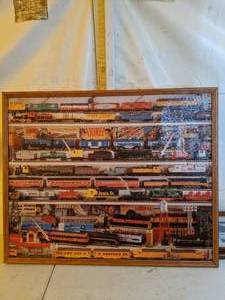 lot 732 image: Framed Toy Train Puzzle