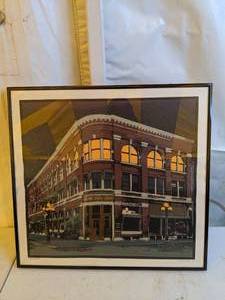 lot 738 image: Framed, Signed & Numbered Bank Illustration