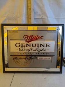 lot 744 image: Miller Genuine Draft Light Reflective Wall Plaque