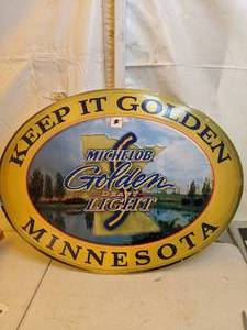 lot 1019 image: Michelob Golden Light Keep it Golden, Minnesota Sign