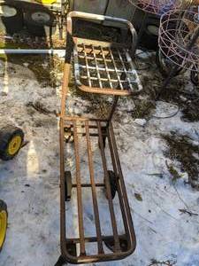 lot 892 image: Technibilt Metal Flatbed Push Cart