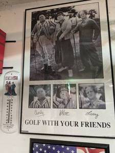 lot 1106 image: The Three Stooges Golfing Poster and Thermometer
