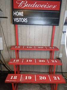 lot 24 image: Mini Budweiser Branded Bleachers