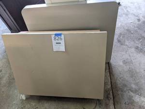 lot 826 image: Pair of Low Profile Rolling Display Carts