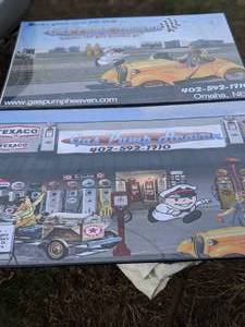 lot 829 image: Gas Pump Heaven Framed Pictures