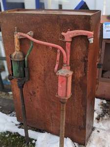 lot 864 image: Pair of Vintage Manual Drum Pumps