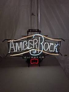 lot 52 image: Amber Bock Beer Neon Advertising Sign