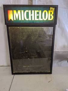 lot 114 image: Michelob Lighted Customizable Bar Sign