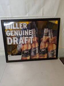 lot 207 image: Miller Genuine Draft Beer Advertising Sign