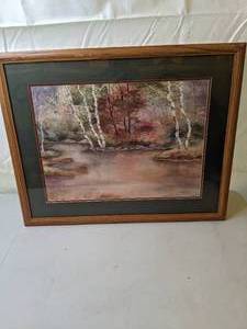 lot 212 image: Framed Owen Wexler Oil Print