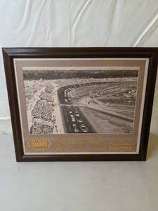 lot 218 image: Framed Dayonta 500  Budweiser Racing Advertising