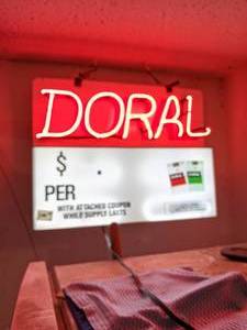 lot 960 image: Neon Doral Cigarettes Advertising Sign