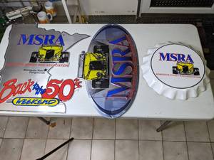 lot 971 image: MSRA Back to the 50s Metal Signs