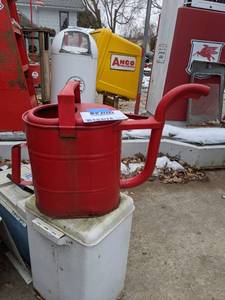 lot 1402 image: Vintage Mobilgas Advertising Watering Can